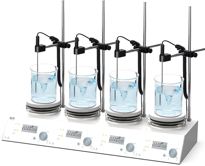 DLAB MS-H280-S4 Package 4 Kanallı LCD Dijital Isıtıcılı Manyetik Karıştırıcı