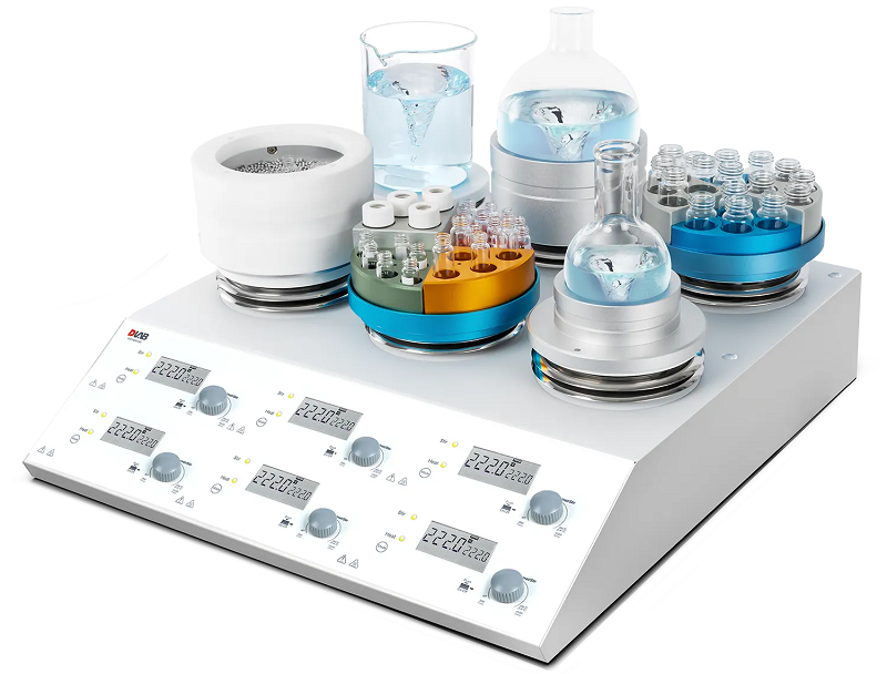 DLAB MS-H280-S6 6 Kanallı Dijital Isıtıcılı Manyetik Karıştırıcı