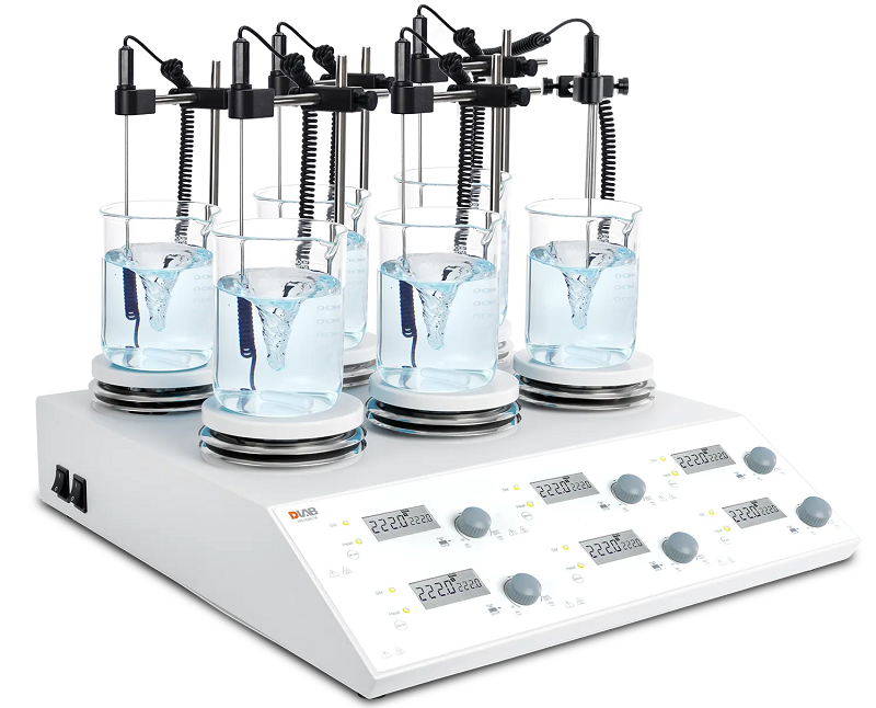 DLAB MS-H280-S6 6 Kanallı Dijital Isıtıcılı Manyetik Karıştırıcı