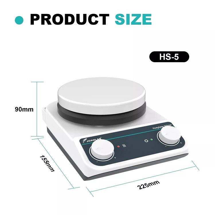 JOANLAB HS5 analog ısıtıcılı karıştırıcı set – destek çubuğu ve kelepçeli