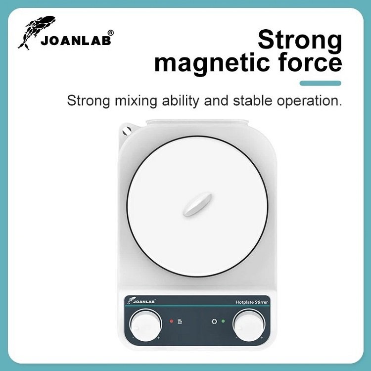 JOANLAB HS5 analog ısıtıcılı karıştırıcı set – destek çubuğu ve kelepçeli