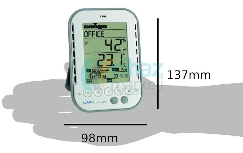 TFA 30.3039.IT 'Klimalogg Pro' Sıcaklık ve Nem Kayıt Cihazı