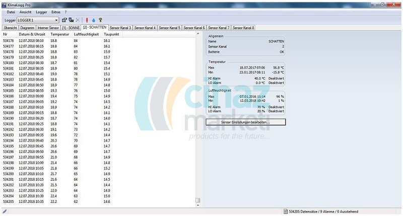 TFA 30.3039.IT 'Klimalogg Pro' Sıcaklık ve Nem Kayıt Cihazı